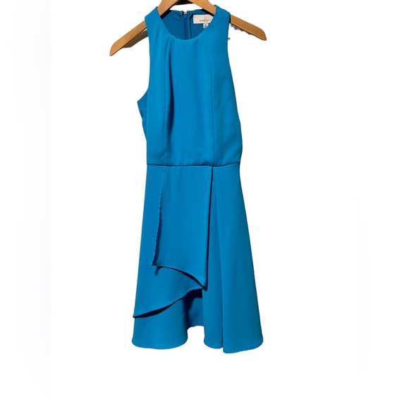 ADELYN RAE Bright Blue Stunning High Neck Layered Formal Mini Dress-Size XS - Picture 2 of 12